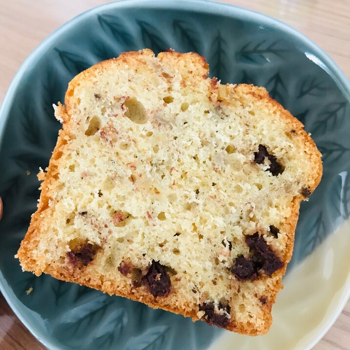 ホットケーキミックスで！チョコバナナパウンドケーキ